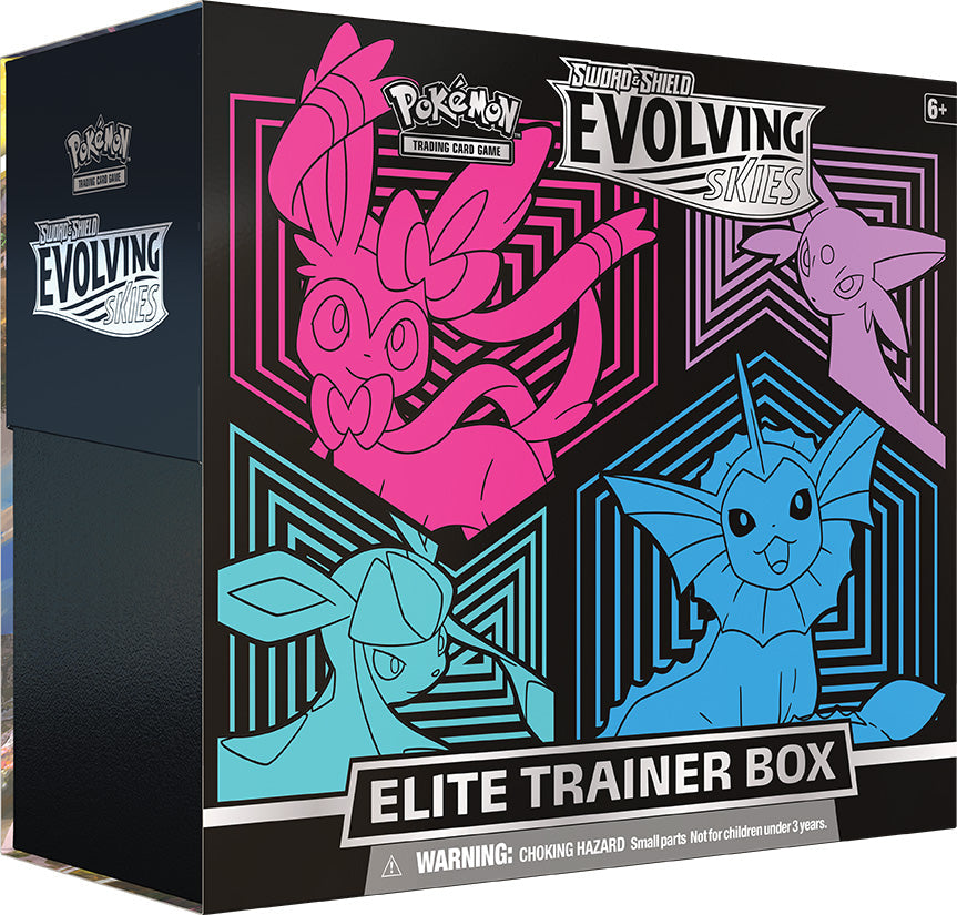 Evolving Skies Elite Trainer Box — Vaporeon Espeon Glaceon Sylveon